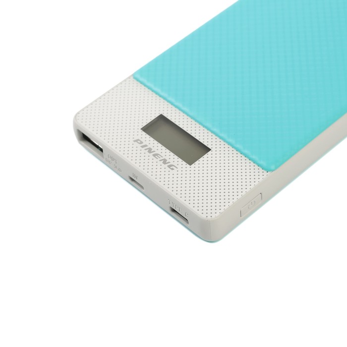 Аккумулятор внешний Pineng PN-993, полимер, USB Type-C, 10000мАч, голубой 337500