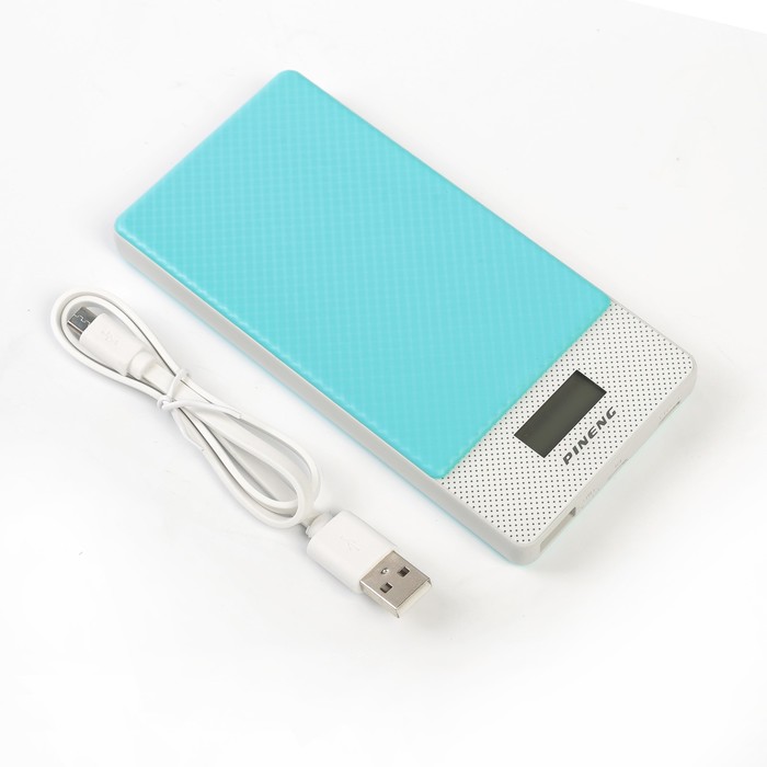 Аккумулятор внешний Pineng PN-993, полимер, USB Type-C, 10000мАч, голубой 337500