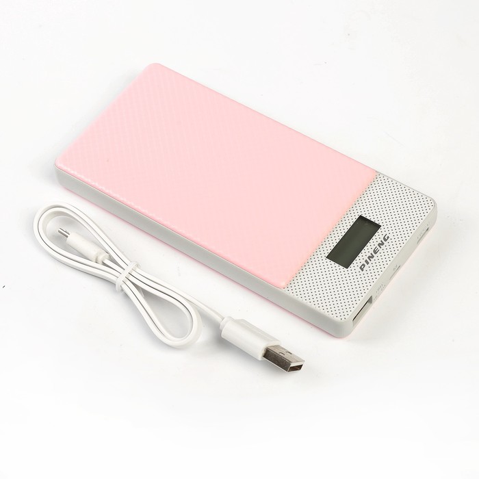 Аккумулятор внешний Pineng PN-993, полимер, USB Type-C, 10000мАч, розовый 337500