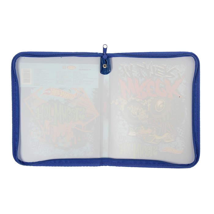 Папка для тетрадей пластиковая А5, молния вокруг Mattel Hot Wheels