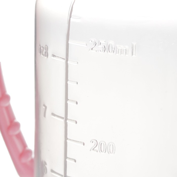 Бутылочка для кормления детская классическая, с ручками, 250 мл, от 0 мес. цвет розовый