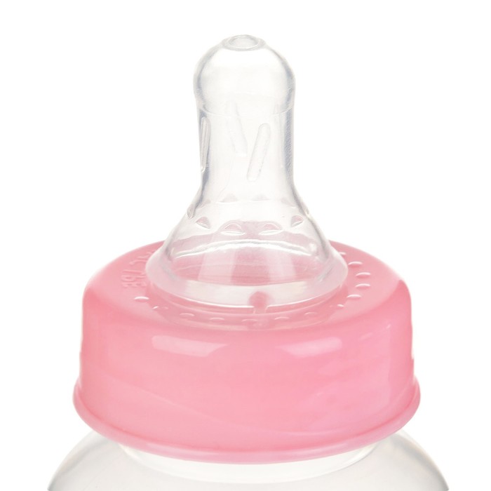 Бутылочка для кормления детская классическая, 150 мл, от 0 мес., цвет розовый