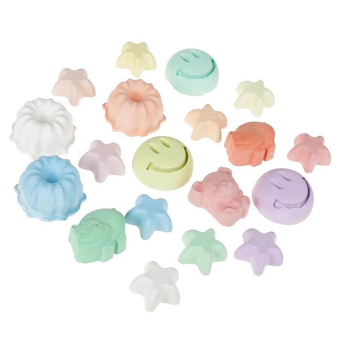 Мелки цветные 19 шт. 10 цветов «Фантазия», пластиковое ведро