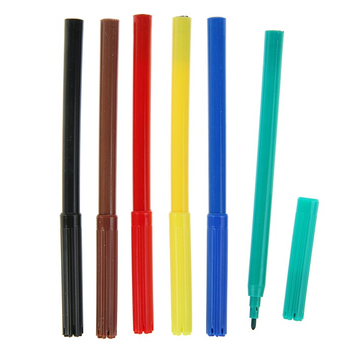 Фломастеры 6 цветов Mattel Hot Wheels