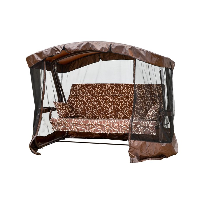 Качели садовые "LUXEMBOURG" 200 см, с подголовником + АМС, ШОКОЛАД