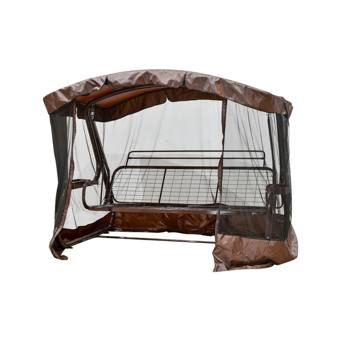 Качели садовые "LUXEMBOURG" 200 см, с подголовником + АМС, ШОКОЛАД