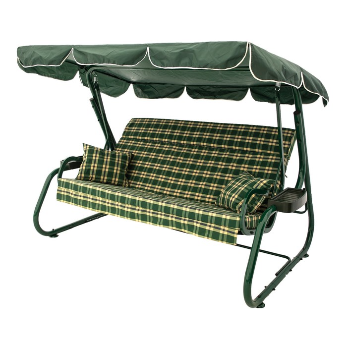 Качели садовые "ЛЕГЕНДА+10 COMFORT SELECTION" 190 см, с подголовником, ЗЕЛЁНЫЙ
