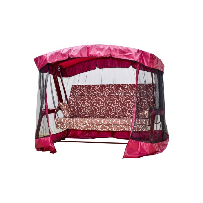 Качели садовые "Сакура PREMIUM" 180 см, с подголовником, АМС, БОРДО