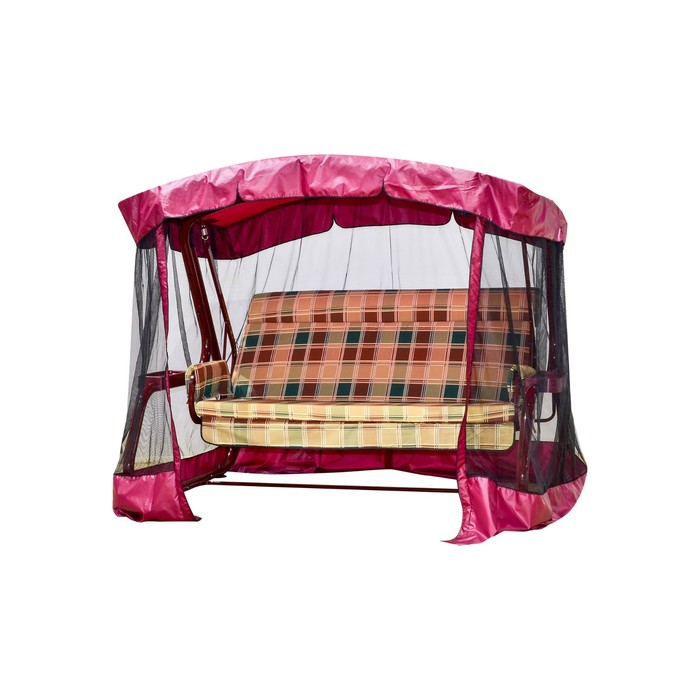 Качели садовые "Сакура PREMIUM" 180 см, с подголовником, АМС, БОРДО