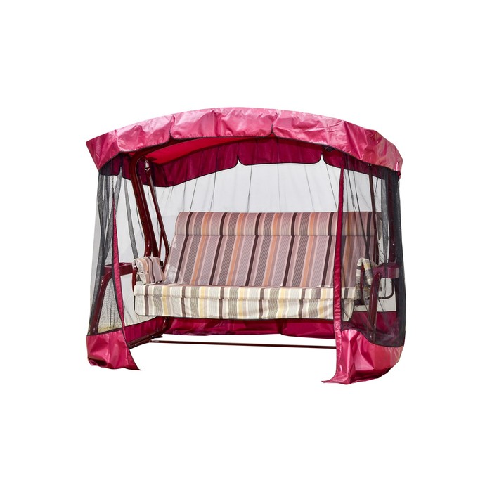 Качели садовые "Сакура PREMIUM" 180 см, с подголовником, АМС, БОРДО