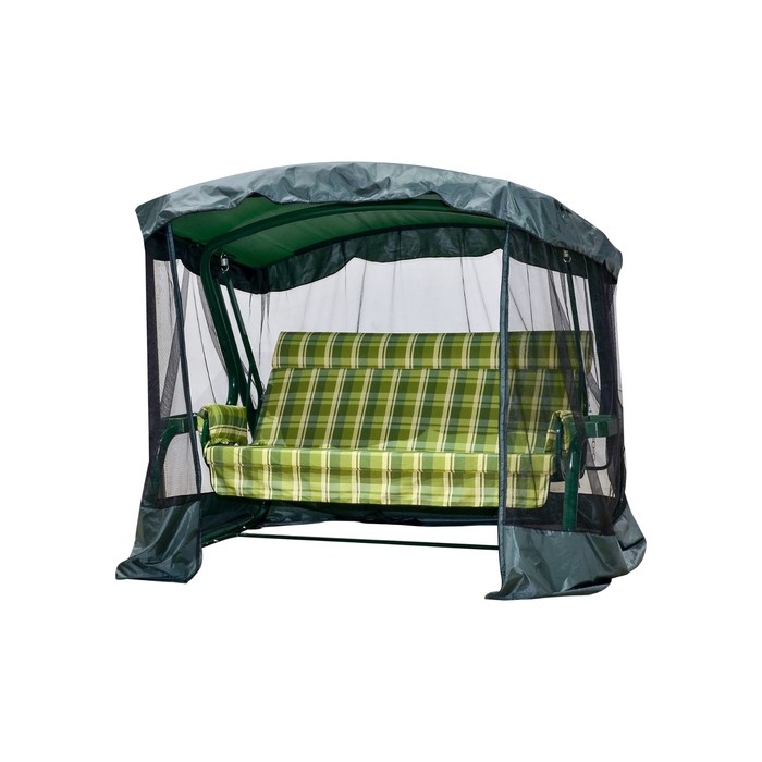 Качели садовые "Сакура PREMIUM" 180 см, с подголовником, АМС, ЗЕЛЁНЫЙ