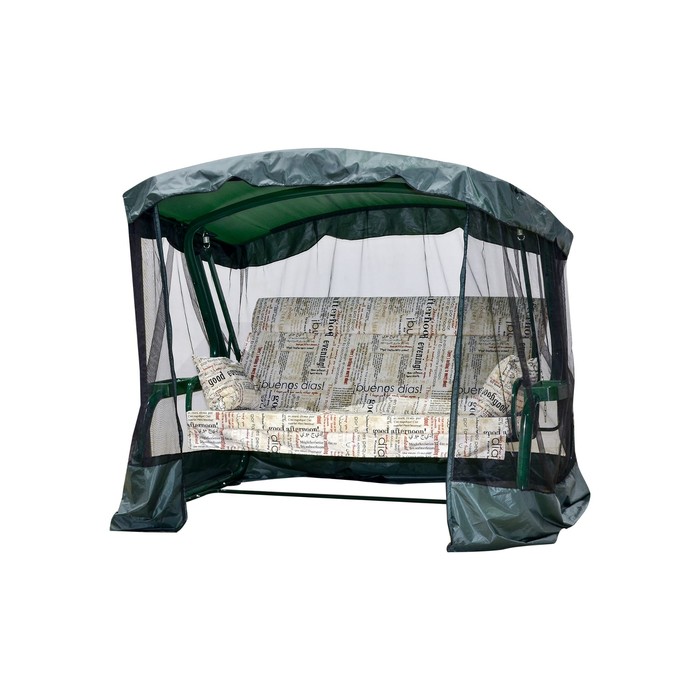 Качели садовые "Сакура PREMIUM" 180 см, с подголовником, АМС, ЗЕЛЁНЫЙ