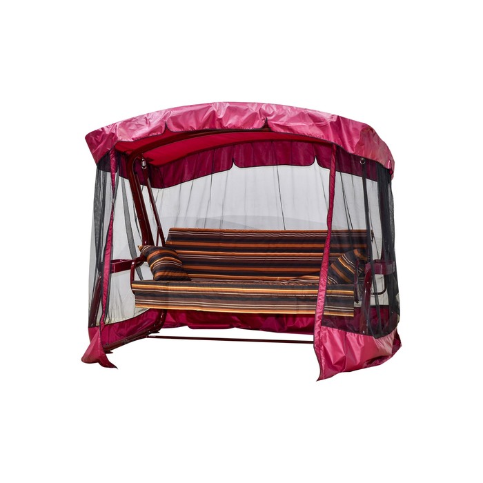 Качели садовые "Сакура" 180 см, с АМС, БОРДО