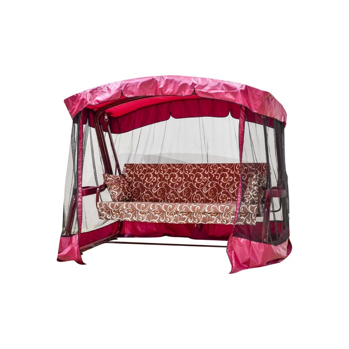 Качели садовые "Сакура" 180 см, с АМС, БОРДО