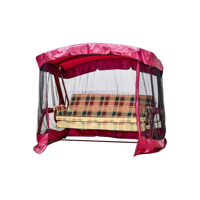 Качели садовые "Сакура" 180 см, с АМС, БОРДО