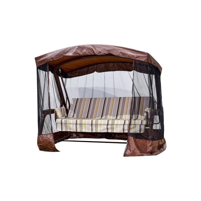 Качели садовые "Сакура" 180 см, с АМС, ШОКОЛАД