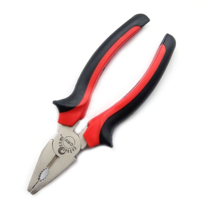 Пассатижи "Сервис ключ" 75180, PROFFI, 180мм, с красно-черной ручкой