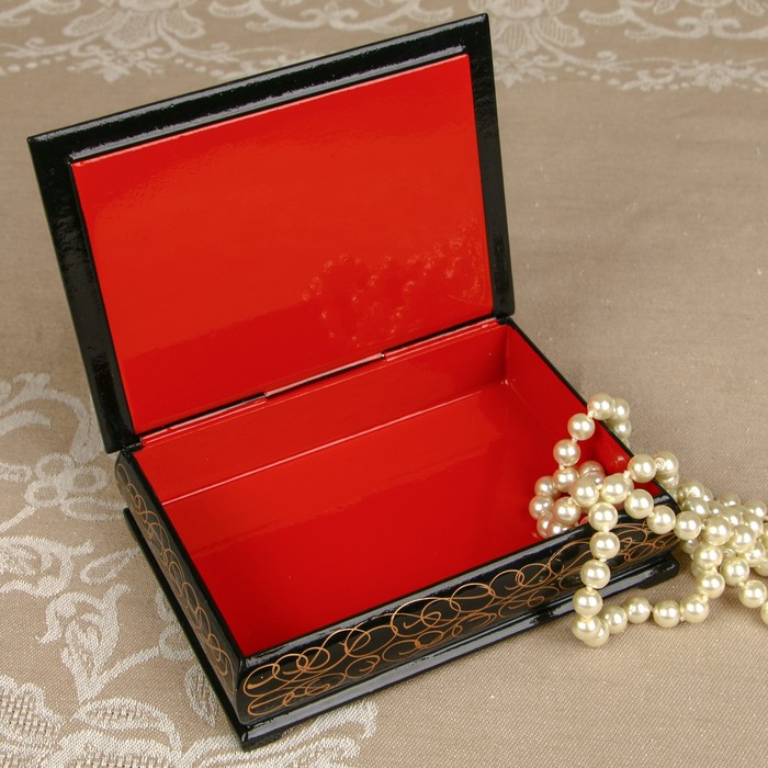 Шкатулка «Цветы 12», лаковая миниатюра, 10х14 см