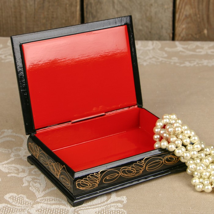 Шкатулка «Цветы 16», лаковая миниатюра, 10х14 см