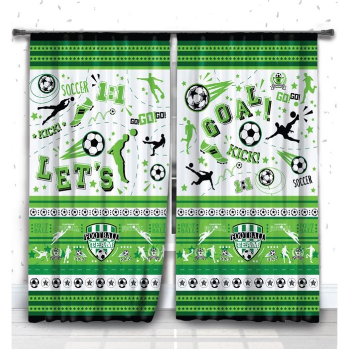 Комплект штор "Этелька" Goal 145*260 см-2 шт, 100% п/э, 140 г/м2