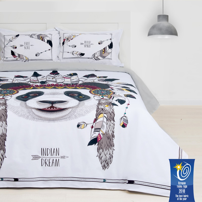 Постельное бельё "Этель" 1.5 сп Indian dream 143*215 см,150*214 см, 50*70+3 - 2 шт, ранфорс 111 г/м2