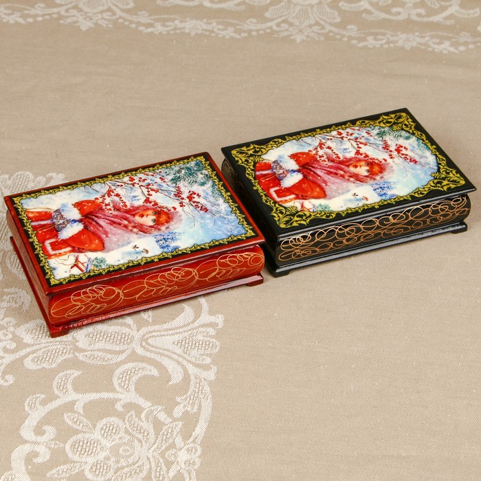 Шкатулка «Портрет 22», лаковая миниатюра, 10х14 см