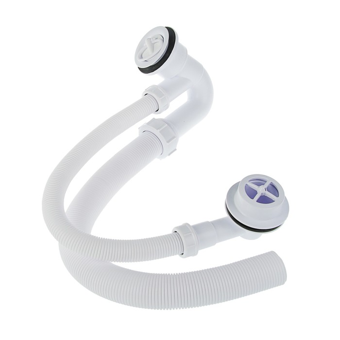 Сифон (трап) для ванны McAlpine MRB4, 1 1/2"х40/50 мм,  с переливом и гофрой