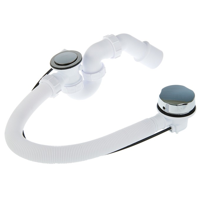 Сифон для ванны McAlpine MRB2CB-PB, 1 1/2"х40/50 мм,  с автопереливом, поворотной головкой