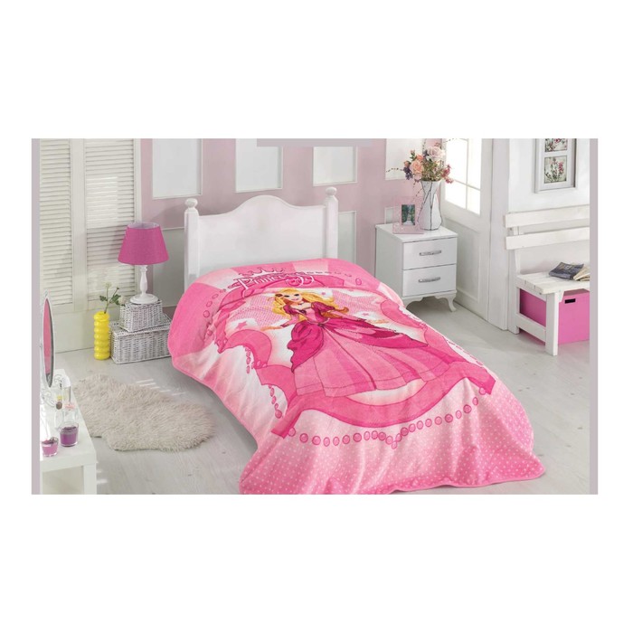 Покрывало PRENSES, размер 160х200 см. жаккард, розовый