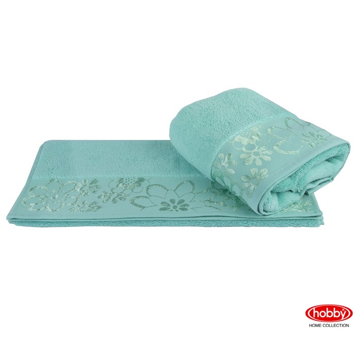 Полотенце DORA, размер 50х90 см, минт, махра 580 г/м2