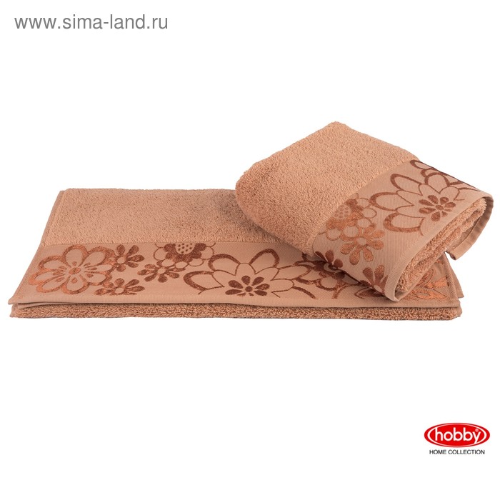 фото Полотенце dora, размер 50 х 90 см, тёмно - оранжевый hobby home collection