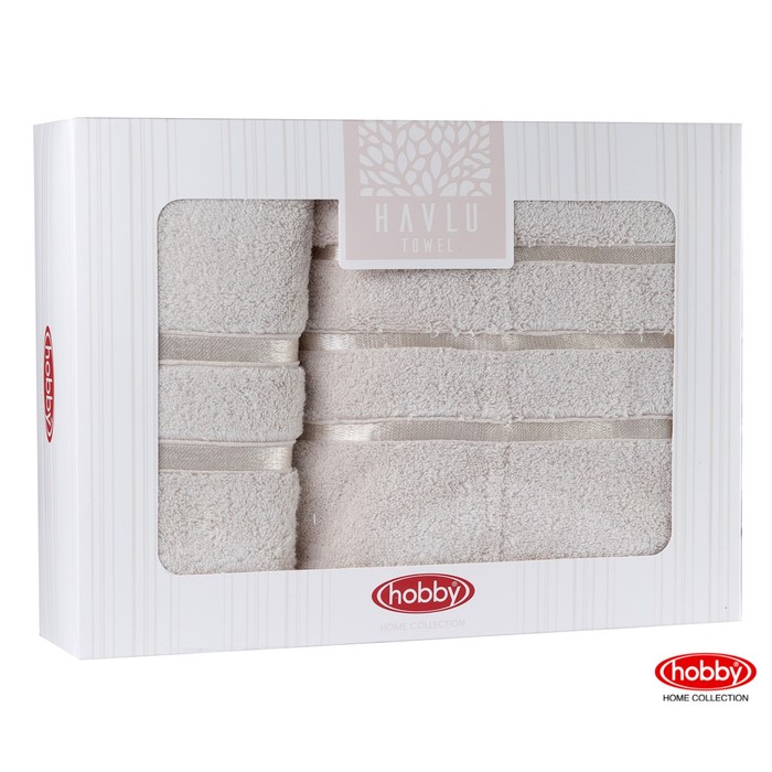 КМП DOLCE, размер 50х90 см, 70х140 см по 1 шт., светло-жёлтый, махра 560 г/м2