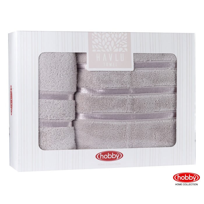 КМП DOLCE, размер 50х90 см, 70х140 см по 1 шт., светло-лиловый, махра 560 г/м2