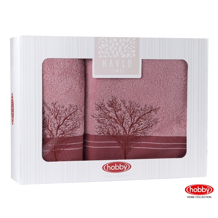 КМП INFINITY, размер 50х90 см, 70х140 см по 1 шт., светло-розовый, махра 500 г/м2