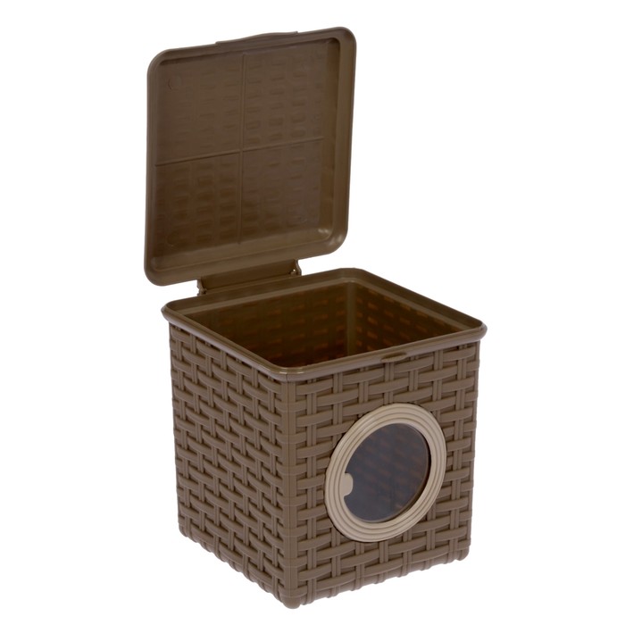 Контейнер для мелочей 3 л "Ротанг", цвет капучино