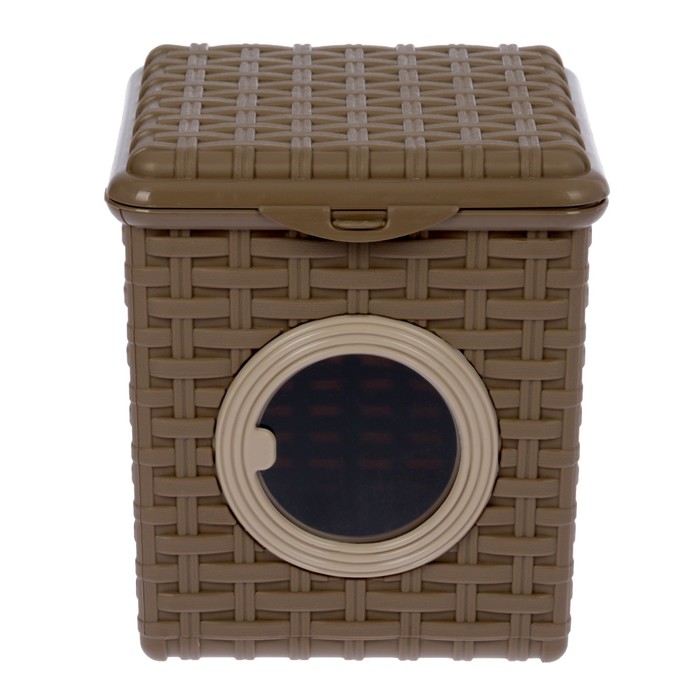 Контейнер для мелочей 3 л "Ротанг", цвет капучино
