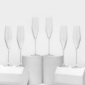 Набор стеклянных бокалов для шампанского Swan, 190 мл, 6 шт