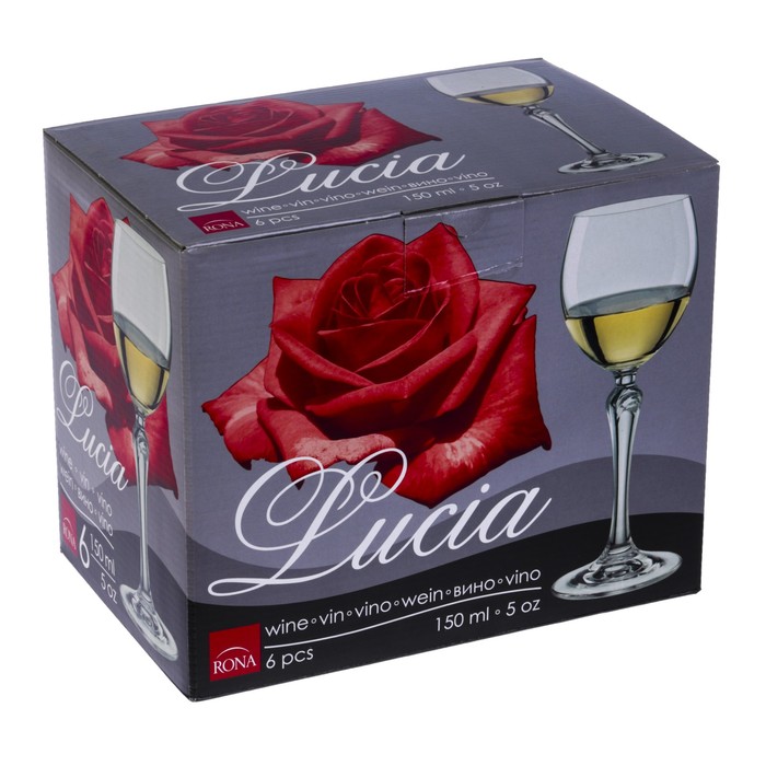 Набор бокалов для вина 150 мл "Люция", 6 шт