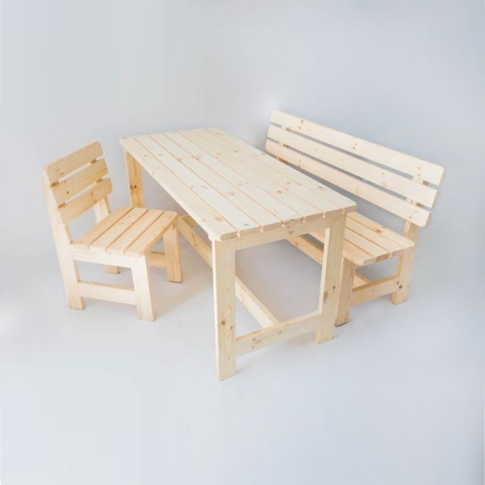 Комплект садовой мебели «Берген» (1 стол + 2 скамьи)