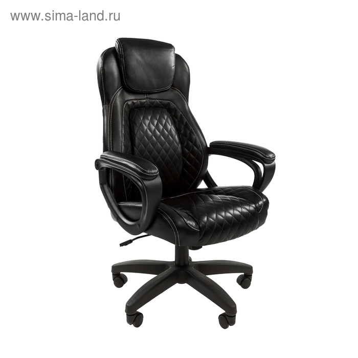 Офисное кресло Chairman 432, экопремиум чёрная кресло офисное chairman 525 ткань серое