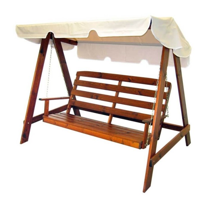 Качели садовые Maja, капучино, деревянные