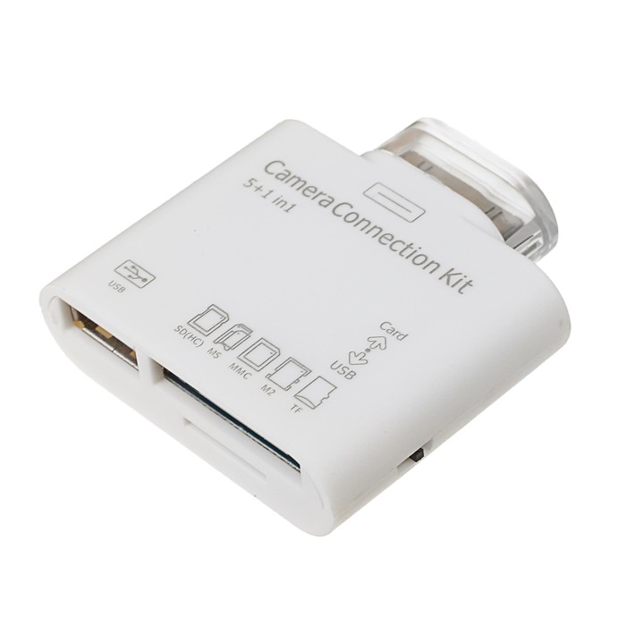 Картридер Deppa Camera connection, kit 5 in 1 для Apple iPad, iPad 2, iPad new, белый