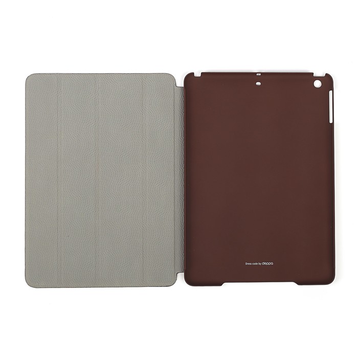 Чехол-подставка Deppa Ultra Cover leather и защитная пленка для Apple iPad AIR, коричневый
