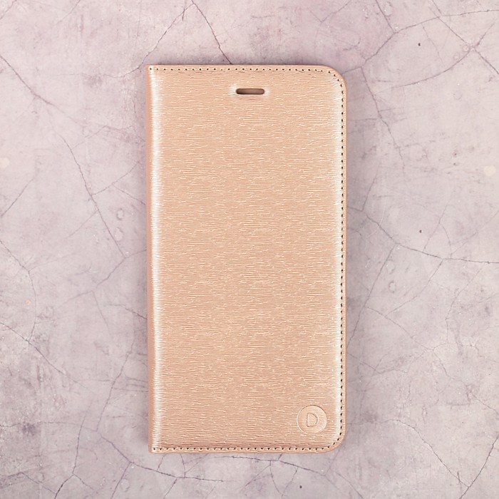 Чехол Deppa Wallet Cover PU и защитная пленка для Apple iPhone 6/6S Plus, магнит, цвет золот