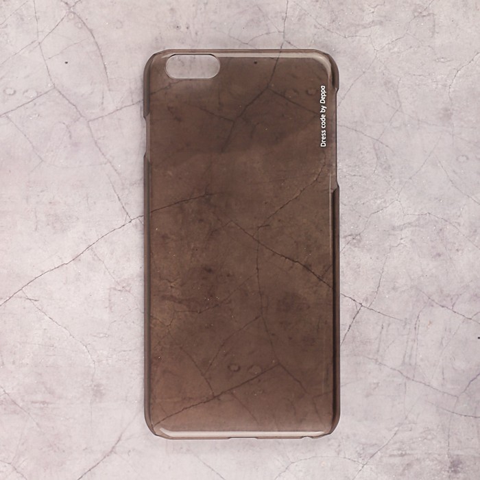 Чехол Deppa Pure Case для Apple iPhone 6/6S Plus, hard coating, черный - прозрачный