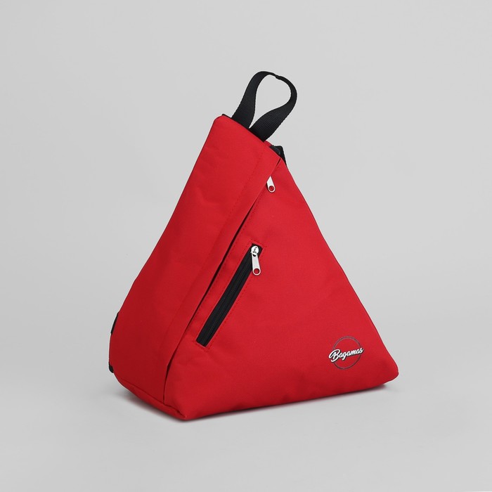 Рюкзак молодёжный, отдел на молнии, наружный карман, цвет красный/чёрный