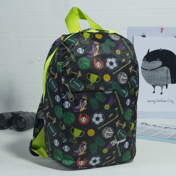 Рюкзак детский "Кеды", 1 отдел на молнии, 2 наружных кармана, цвет чёрный