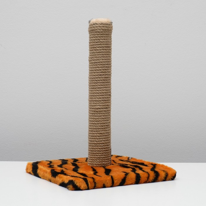 Когтеточка "Радость" на подставке, 30 х 30 х 40 см, джут, микс цветов