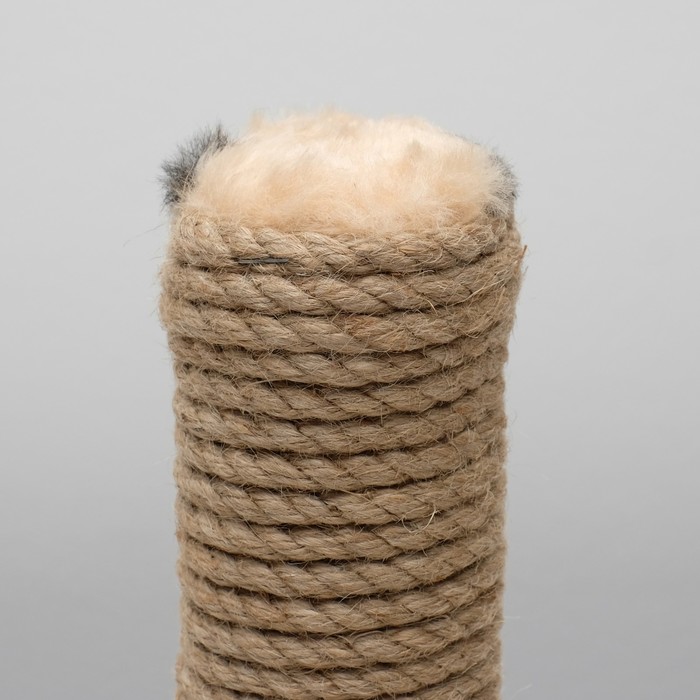 Когтеточка "Радость" на подставке, 30 х 30 х 40 см, джут, микс цветов