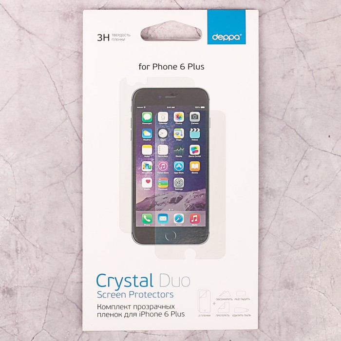 Комплект защитных Deppa пленок для Apple iPhone 6/6S Plus, прозрачные